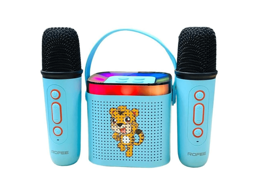 Rofee M015 Kids Karaoke Speaker With Two Audio Mics in Qatar Rofee M015 Kids Karaoke Speaker With Two Audio Mics in Qatar